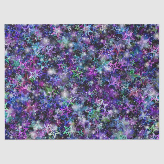 Papier Mousseline papier de tissu arc-en-ciel (Recto)