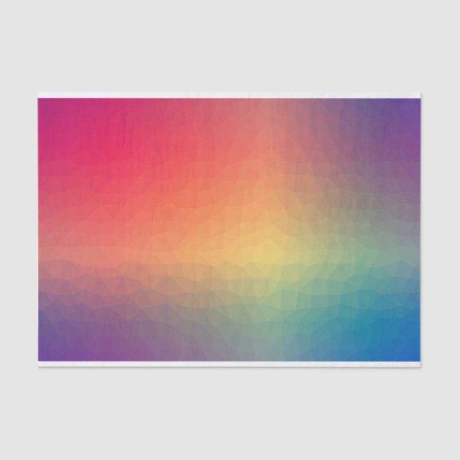 Papier Mousseline Papier de tissu arc-en-ciel abstrait (Recto)