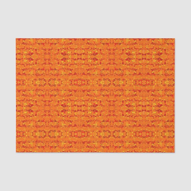 Papier Mousseline Papier de tissu Aztek Orange (Recto)