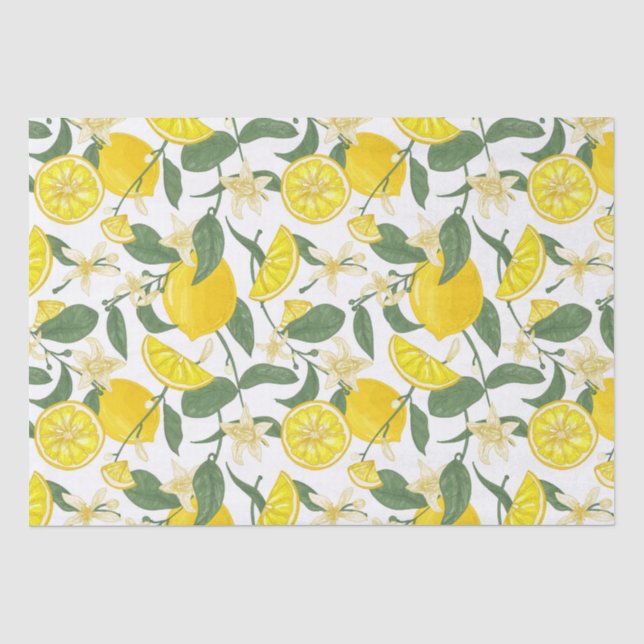 Papier Mousseline Papier de tissu Citrus (Recto)