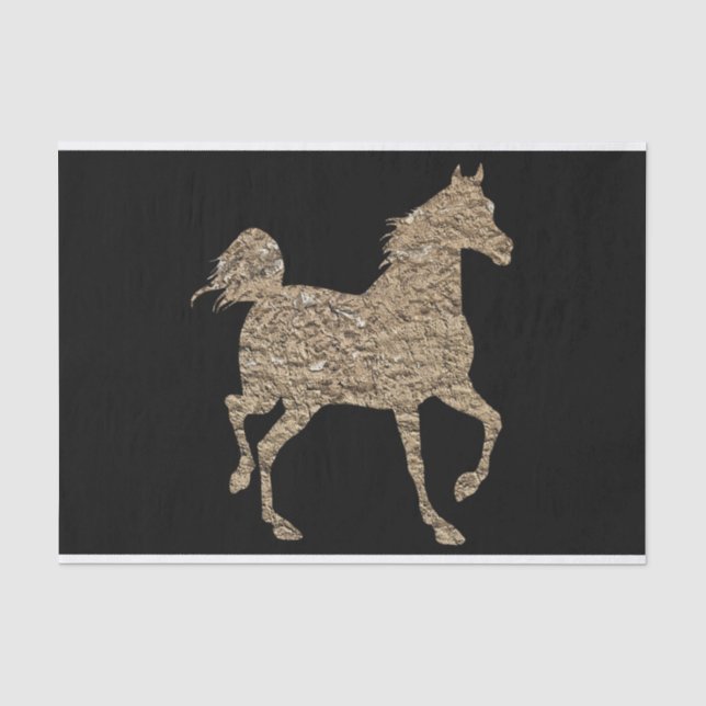 Papier Mousseline papier de tissu de cheval silhouette (Recto)