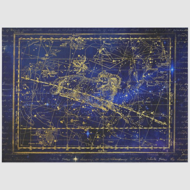 Papier Mousseline papier de tissu de constellation (Recto)