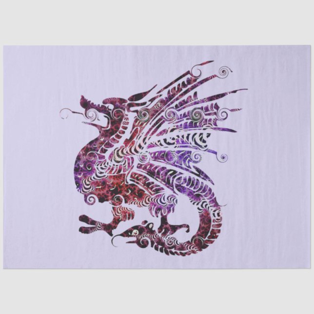 Papier Mousseline papier de tissu de dragon (Recto)