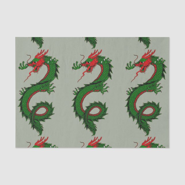 Papier Mousseline Papier de tissu de dragon chinois (Recto)