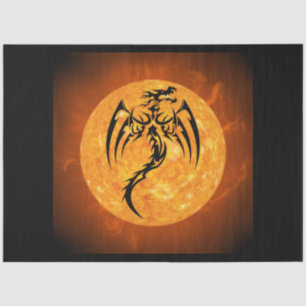 Papier Mousseline papier de tissu de dragon de feu