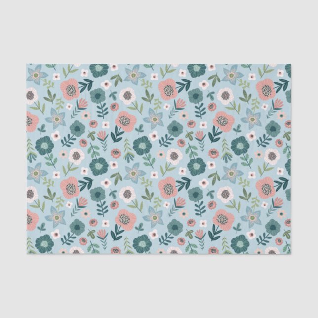 Papier Mousseline Papier de tissu de fleurs (Recto)
