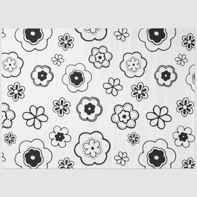 Papier Mousseline papier de tissu de fleurs de dessin animé (Recto)