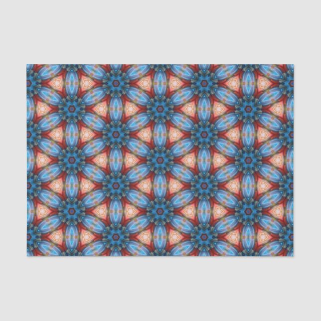 Papier Mousseline papier de tissu de gemmes bleu (Recto)