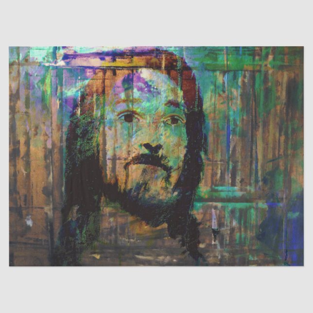 Papier Mousseline papier de tissu de jésus psychédélique (Recto)