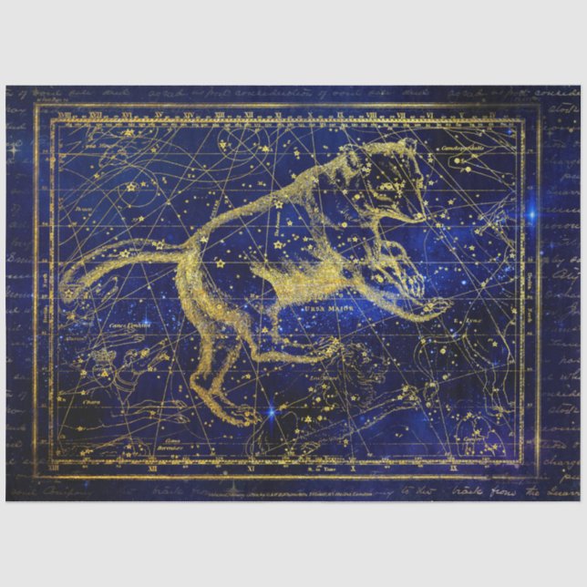 Papier Mousseline papier de tissu de la constellation majeure ursa (Recto)