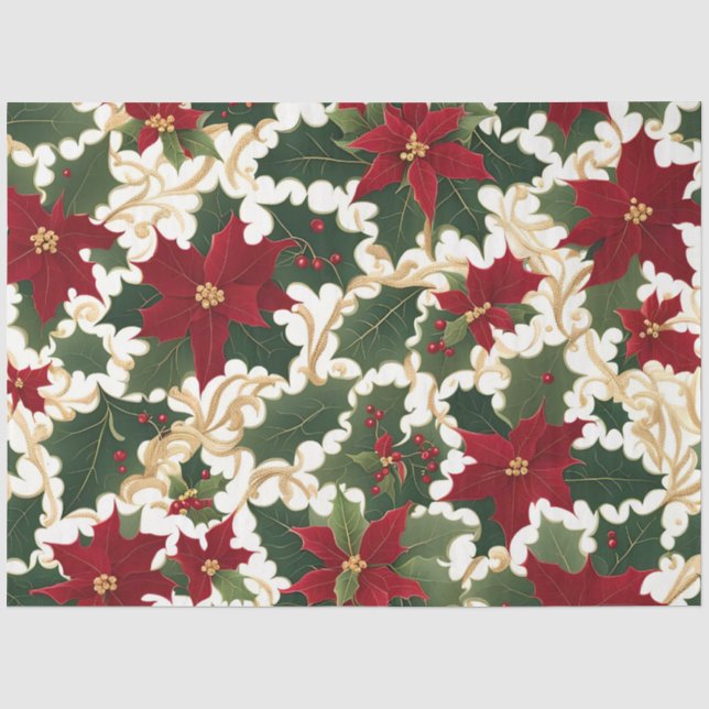 Papier Mousseline papier de tissu de noël plante (Recto)