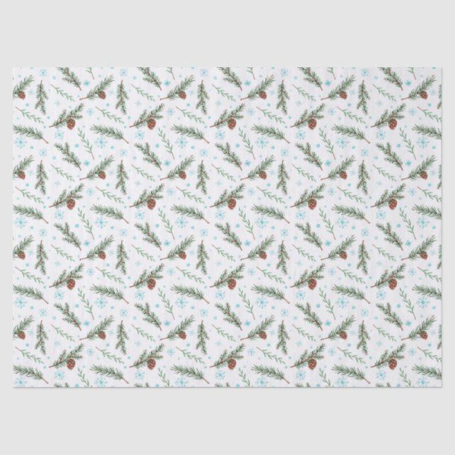 Papier Mousseline papier de tissu de pin d'hiver (Recto)