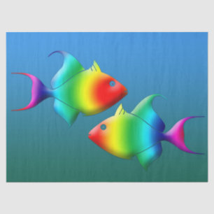 Papier Mousseline papier de tissu de poisson arc-en-ciel