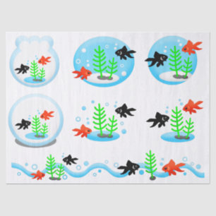 Papier Mousseline papier de tissu de poisson heureux