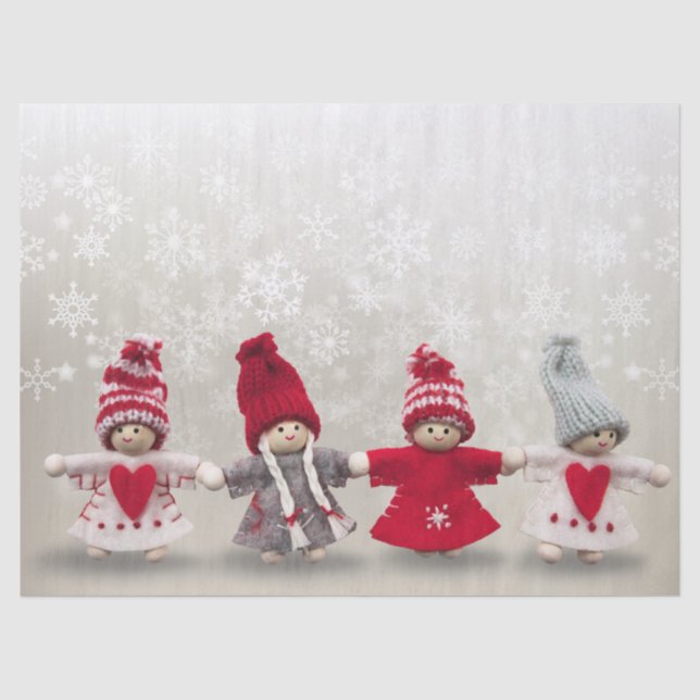 Papier Mousseline papier de tissu de poupées de noël (Recto)
