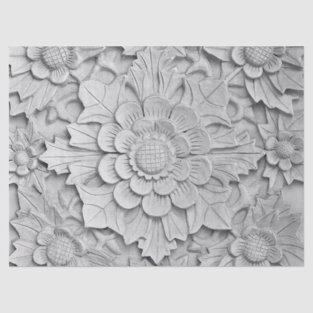Papier Mousseline papier de tissu de sculpture de fleur (Recto)