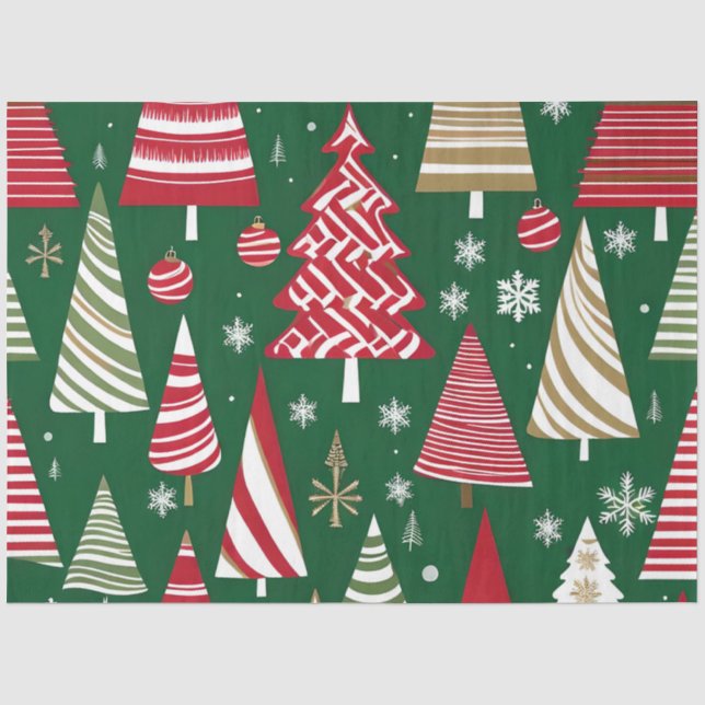 Papier Mousseline papier de tissu de terre de l'arbre de noël (Recto)