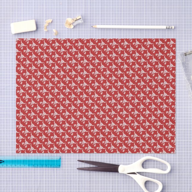 Papier Mousseline Papier de tissu de Tiny Buffalo Skull (Artisanat)