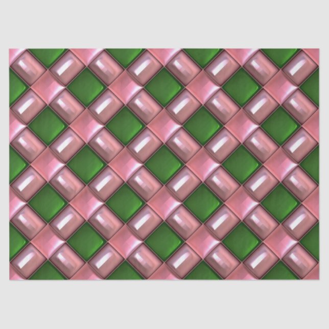 Papier Mousseline papier de tissu de treillis de noël (Recto)