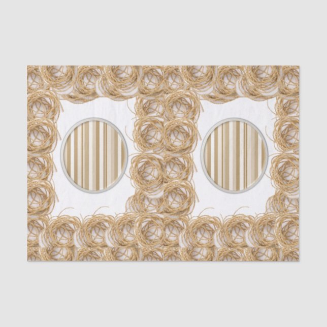 Papier Mousseline Papier de tissu décoratif Bandes (Recto)