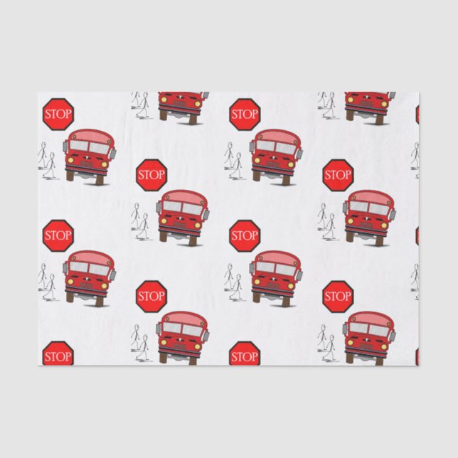Papier Mousseline Papier de tissu décoratif Bus (Recto)