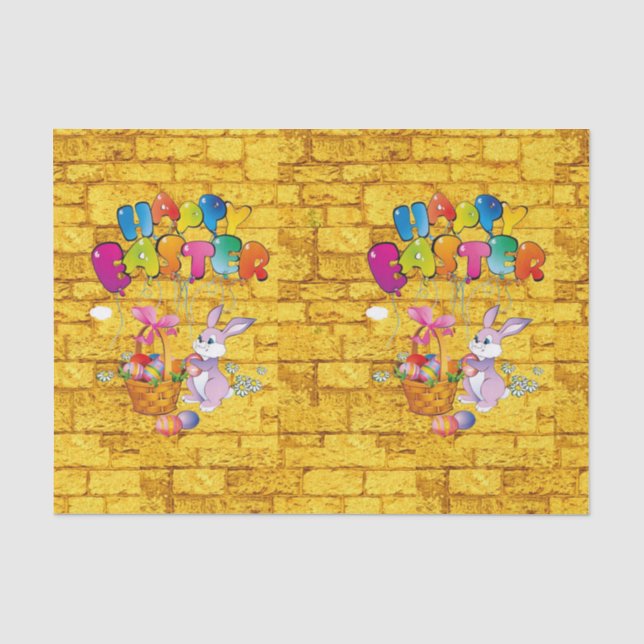 Papier Mousseline Papier de tissu décoratif Pâques (Recto)