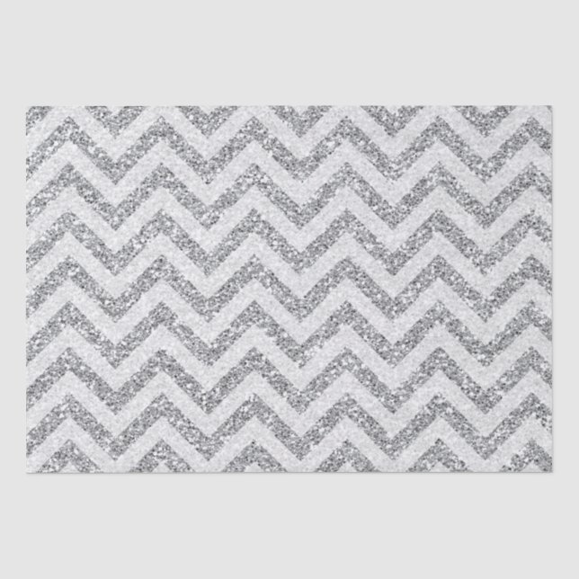 Papier Mousseline Papier de tissu Faux argent parties scintillant (Recto)