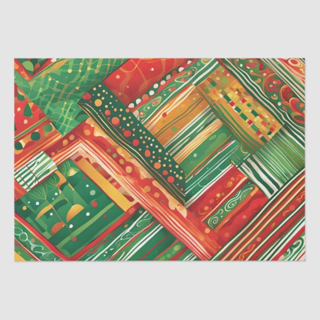 Papier Mousseline papier de tissu fiesta patchwork (Recto)