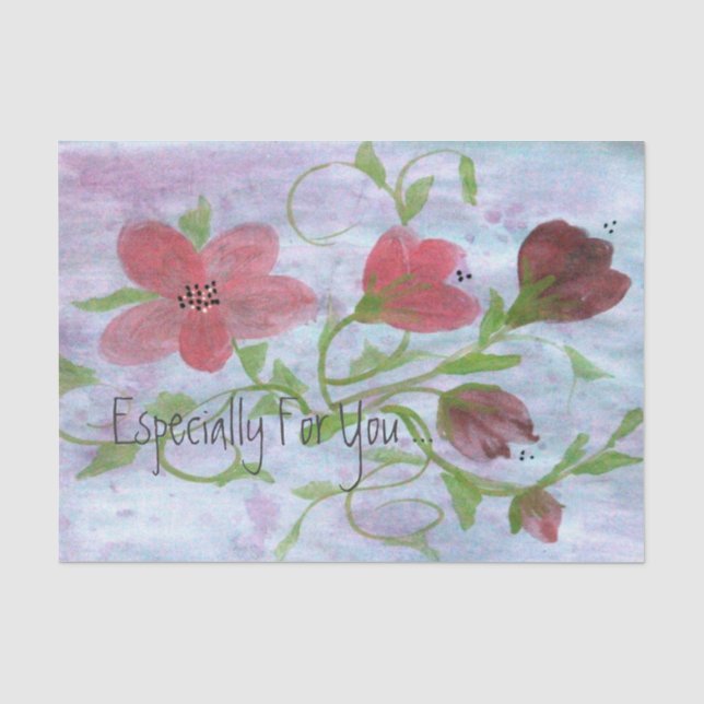 Papier Mousseline Papier de tissu floral (Recto)
