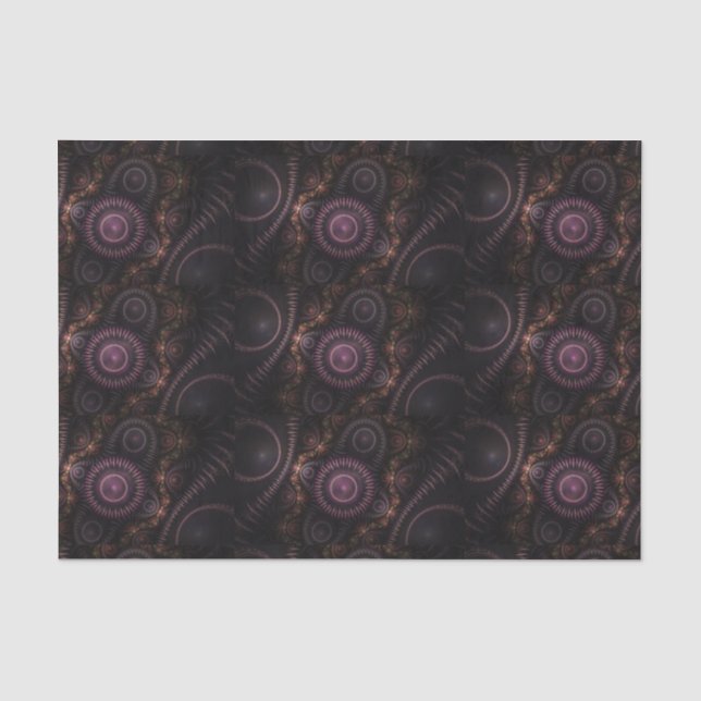 Papier Mousseline papier de tissu fractal violet (Recto)