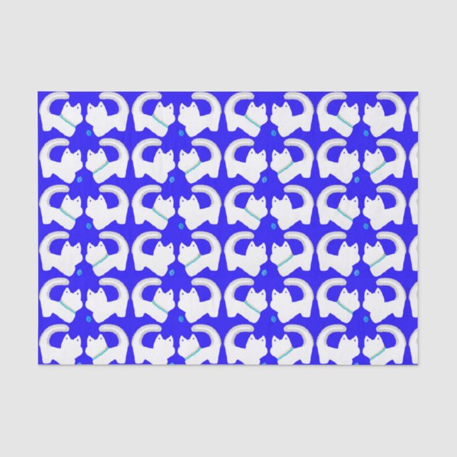 Papier Mousseline Papier de tissu Hanoukka pour chat mou (Recto)