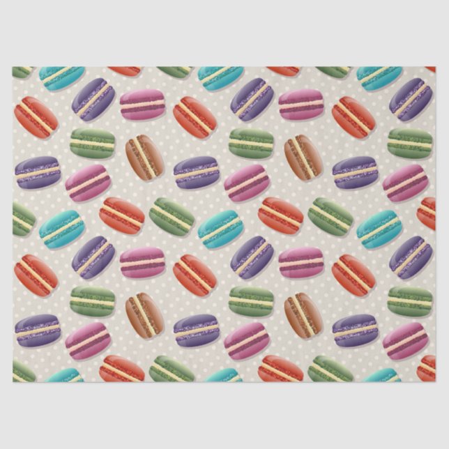 Papier Mousseline papier de tissu macarons (Recto)