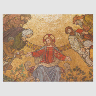 Papier Mousseline papier de tissu mosaïque jésus