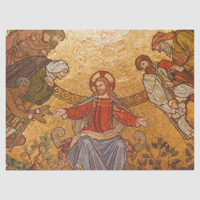 Papier Mousseline papier de tissu mosaïque jésus (Recto)