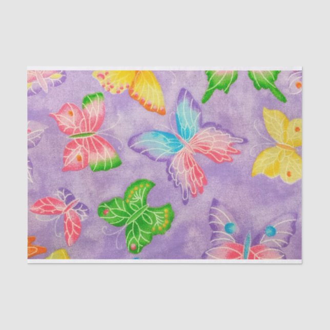 Papier Mousseline papier de tissu papillon (Recto)