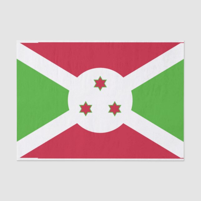 Papier Mousseline Papier de tissu patriotique avec drapeau du Burund (Recto)