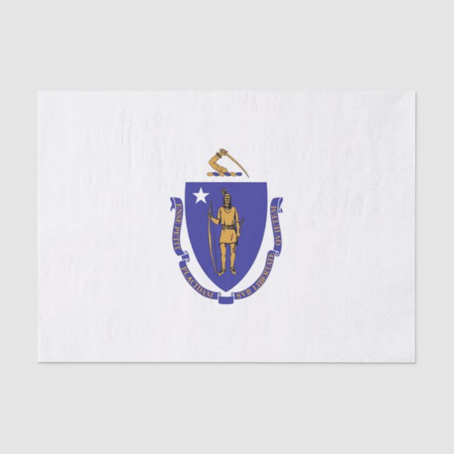 Papier Mousseline Papier de tissu patriotique avec drapeau du Massac (Recto)