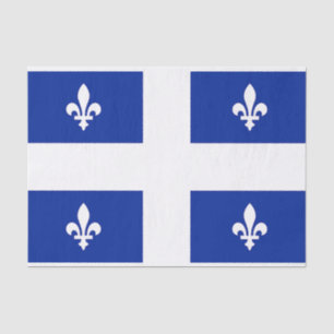 Papier Mousseline Papier de tissu patriotique avec drapeau du Québec