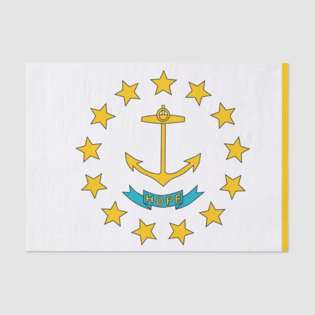 Papier Mousseline Papier de tissu patriotique avec drapeau Rhode Isl (Recto)