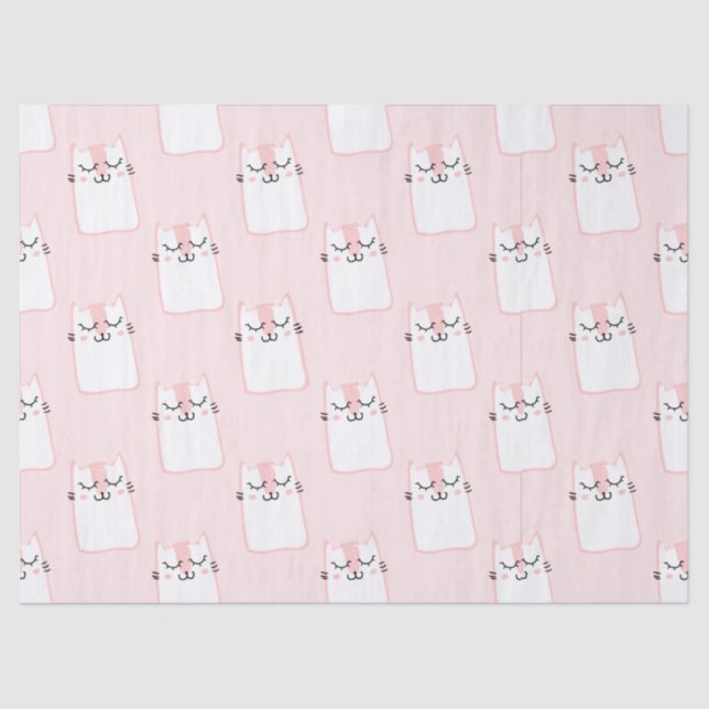 Papier Mousseline papier de tissu pour chats endormis (Recto)