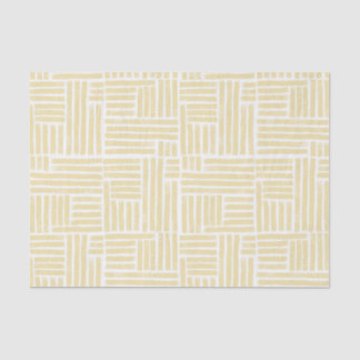 Papier Mousseline Papier de tissu rayé d'encre jaune