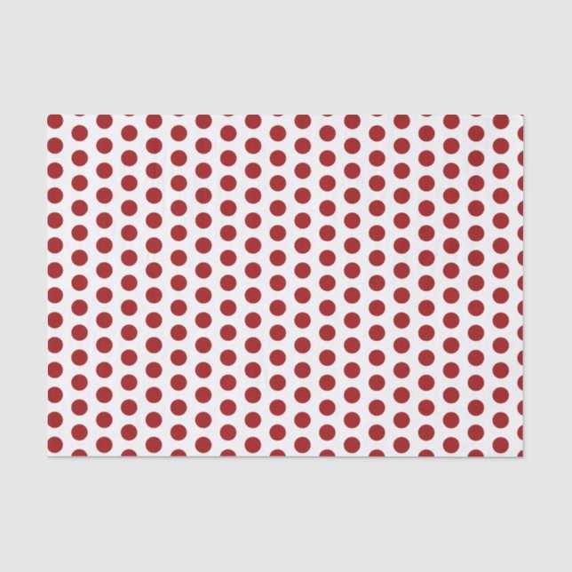 Papier Mousseline Papier de tissu Red Polka Dot (Recto)