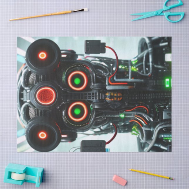 Papier Mousseline Papier de tissu Robot 5 (Artisanat)