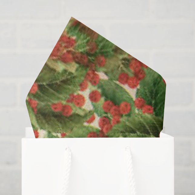 Papier Mousseline Papier de tissu saint motif de Noël (Sac cadeau)