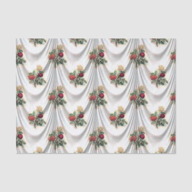 Papier Mousseline Papier de tissu satiné rose (Recto)