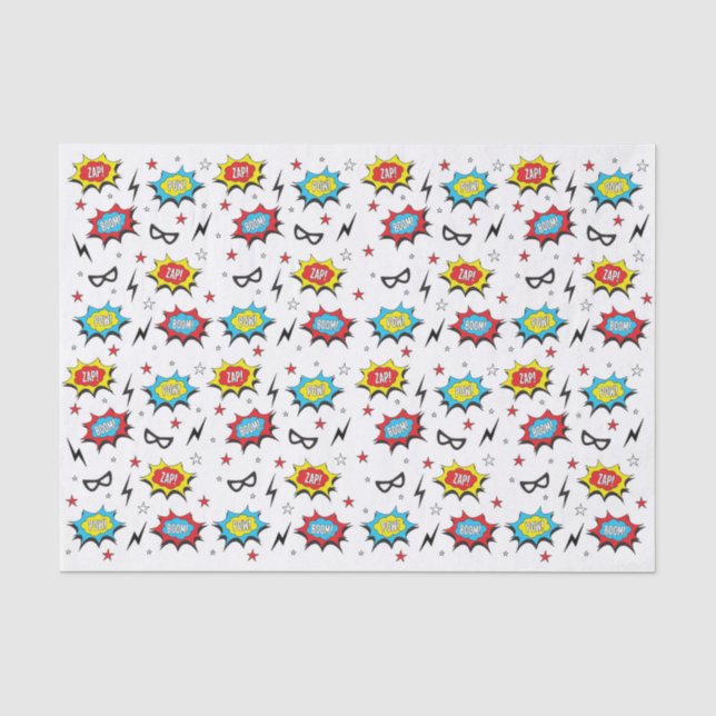 Papier Mousseline Papier de tissu Superhero (Recto)