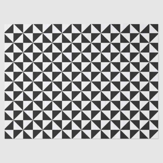 Papier Mousseline papier de tissu triangulaire géométrique (Recto)