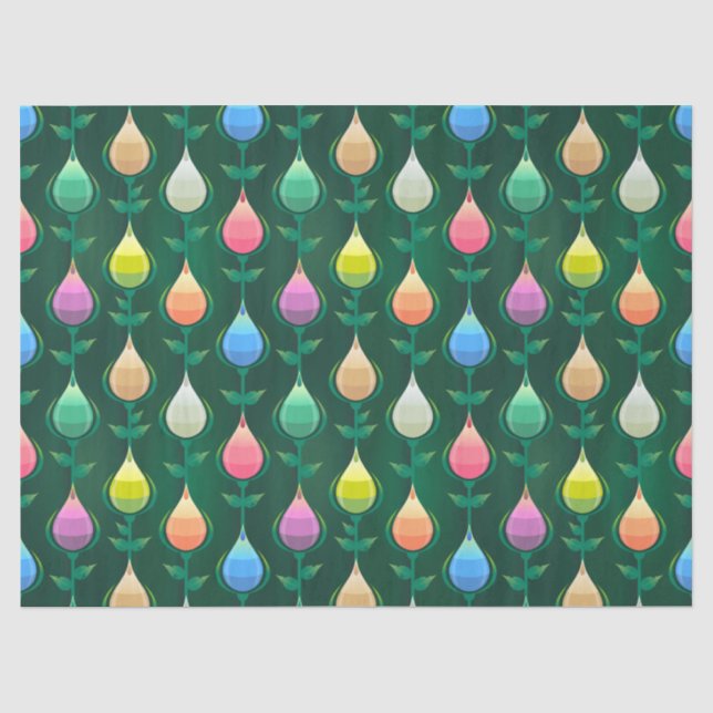 Papier Mousseline papier de tissu tulipe de jardin (Recto)