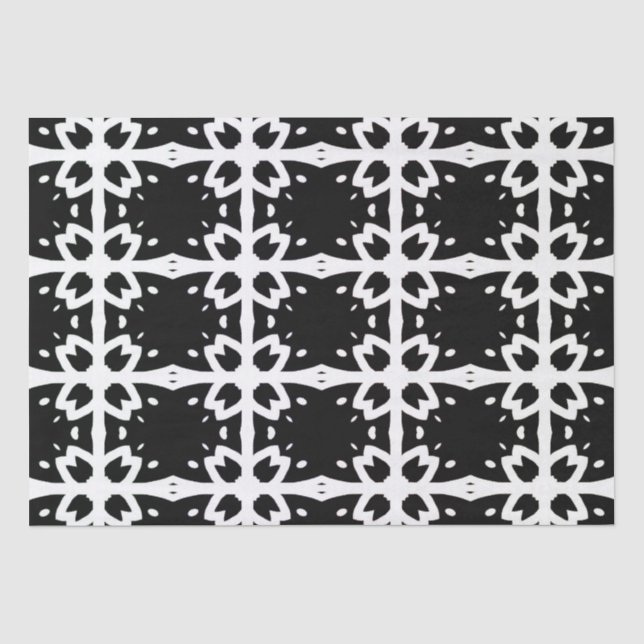 Papier Mousseline papier de tissu tulipes ornementales (Recto)