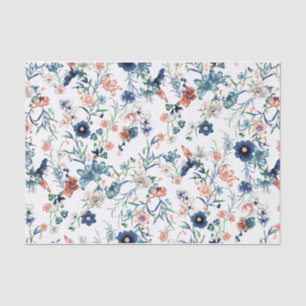 Papier Mousseline Papier de tissus à motif floral